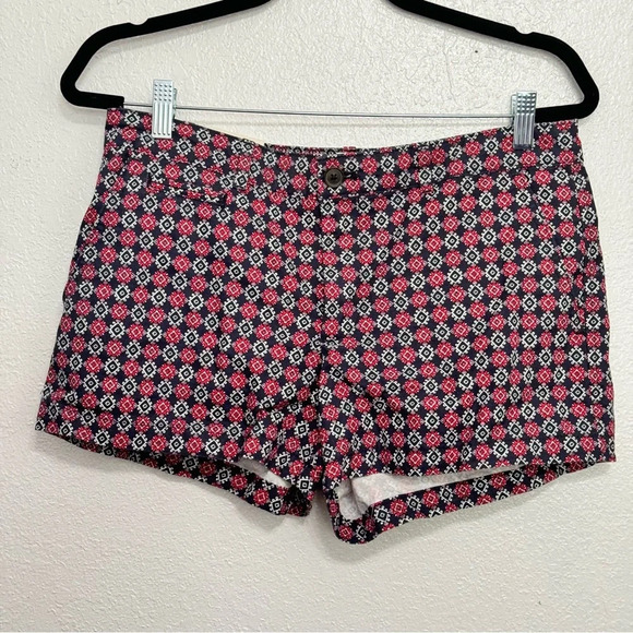 Gap Patterned Women's Shorts Red Blue Paisley Print NWT Size 6 - Picture 2 of 7